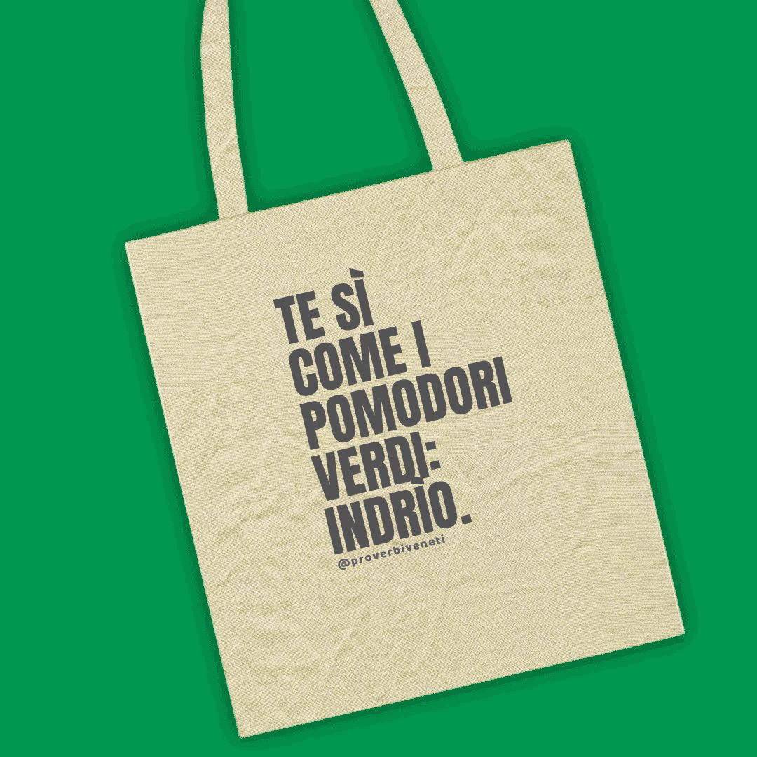 Shopper TE SI COME I POMODORI VERDI: INDRIO!